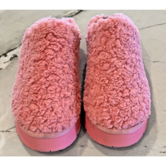 Pink Lily Women's Pink Platform Sherpa Slippers/Mules US 9 - Picture 2 of 6